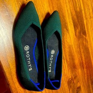 Rothy’s 7.5 green shoes great  condition